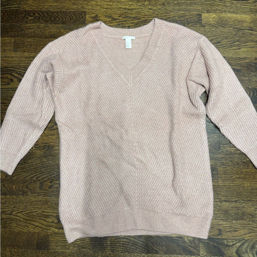 H&M Soft Pink Knit Tunic Sweater, Size: S